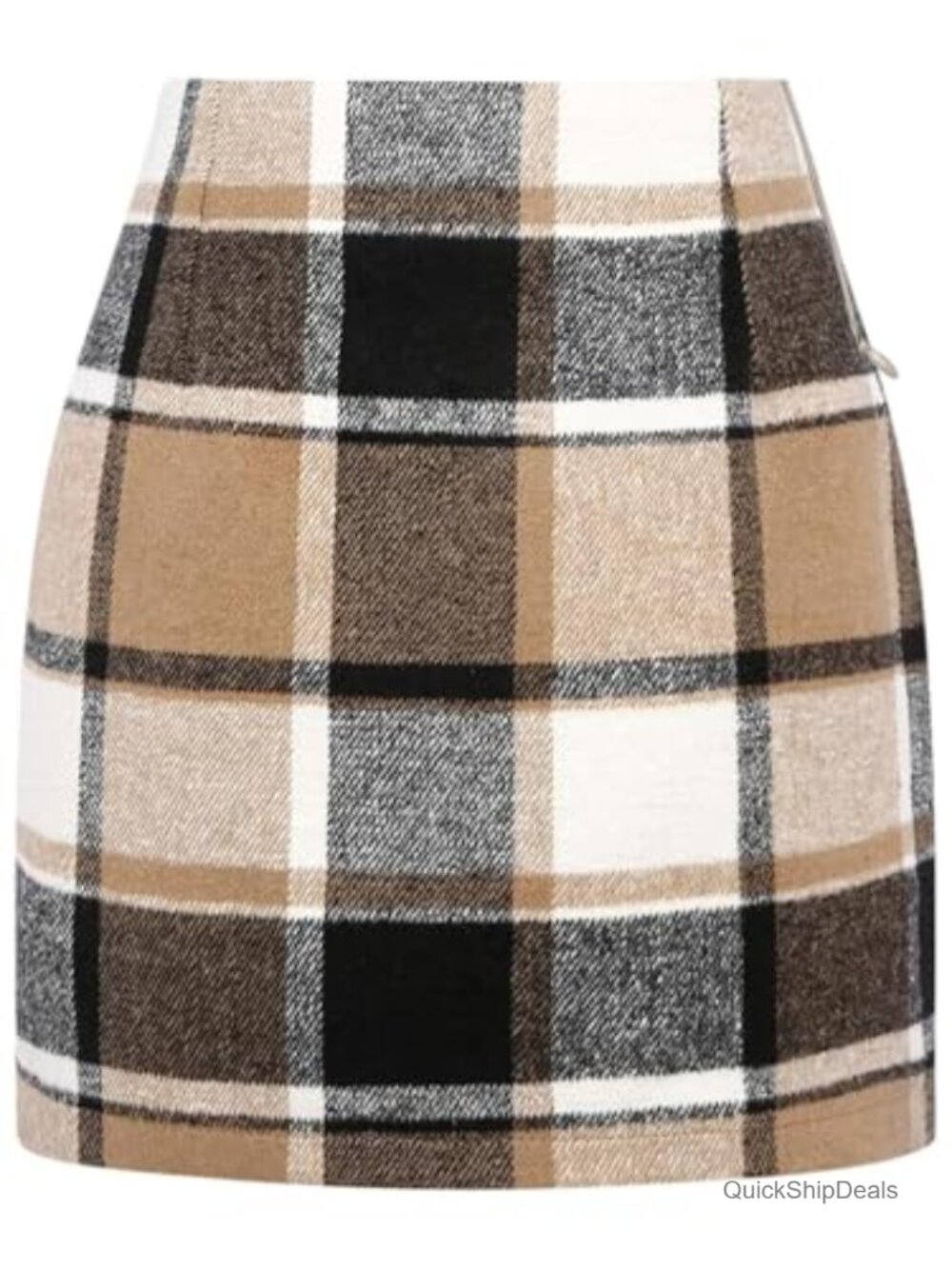 Plaid Mini Skirt High Waisted Pencil A Line Bodycon Slit